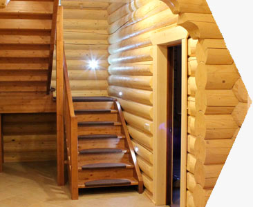 Недорогая деревянная лестница для дачи из сосны ЛДС купить недорого